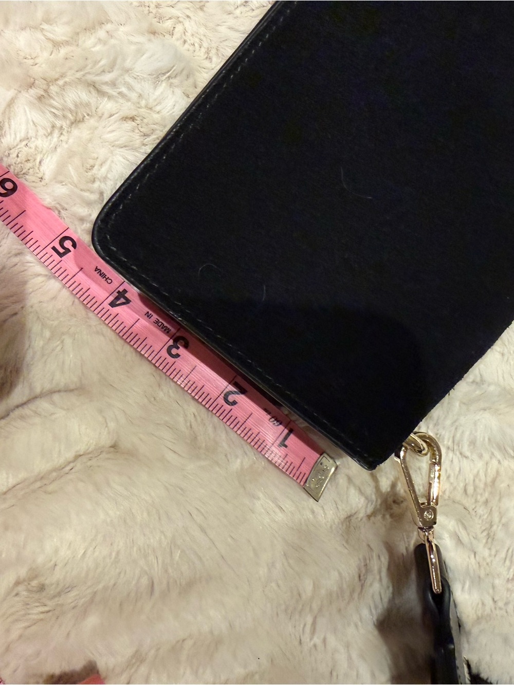 Zara Black Velvet Crossbody with Beaded Geometric Strap - Picture 6 of 6